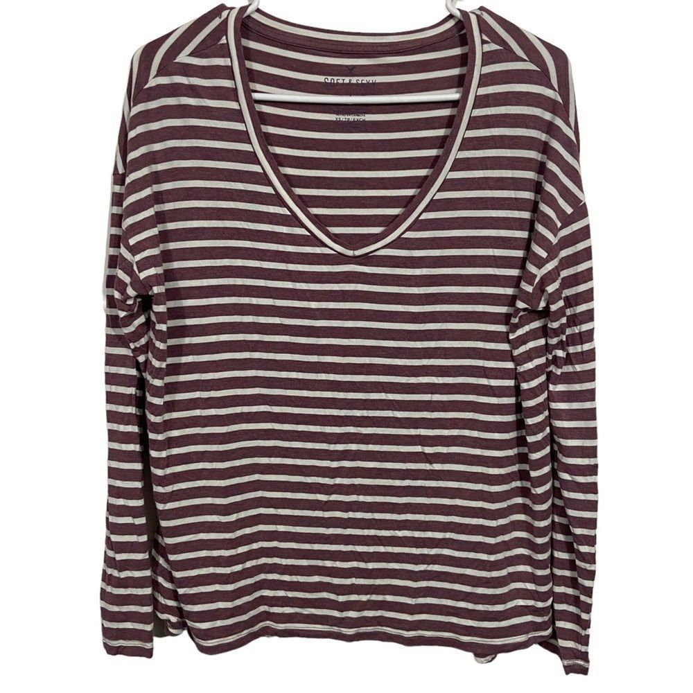 American Eagle Soft & Sexy Striped Long Sleeve T-Shirt